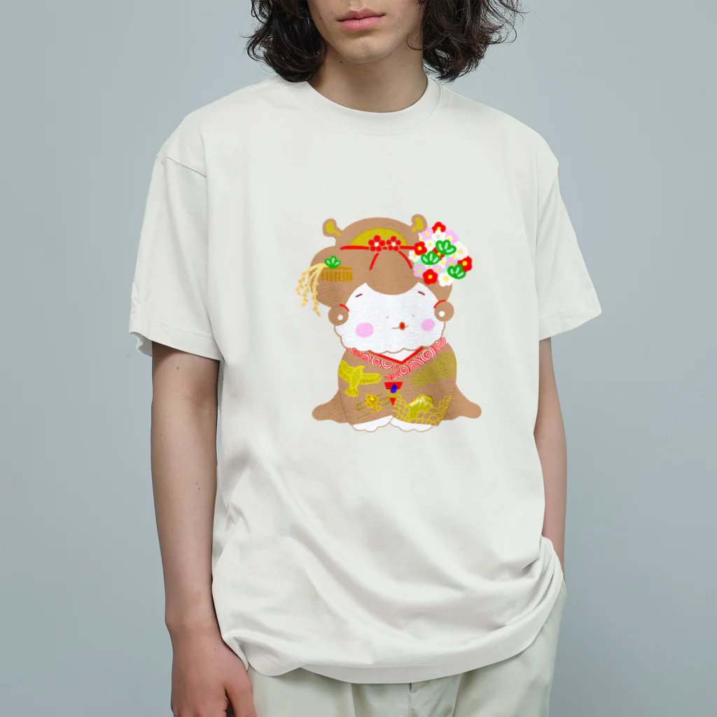 しぜんとあそんでるのの舞妓さん(茶) オーガニックコットンTシャツ