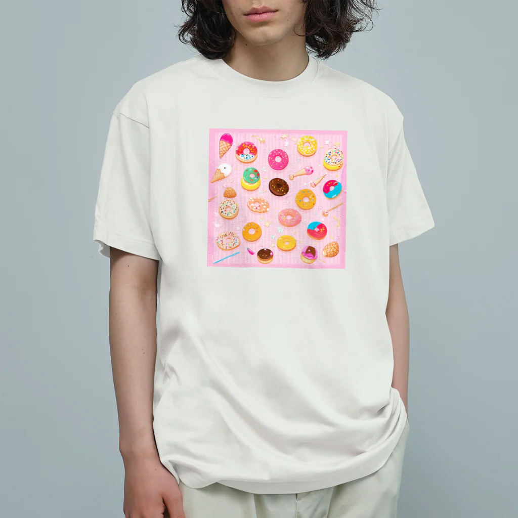 MEGROOVEのドーナツいっぱい🍩 オーガニックコットンTシャツ