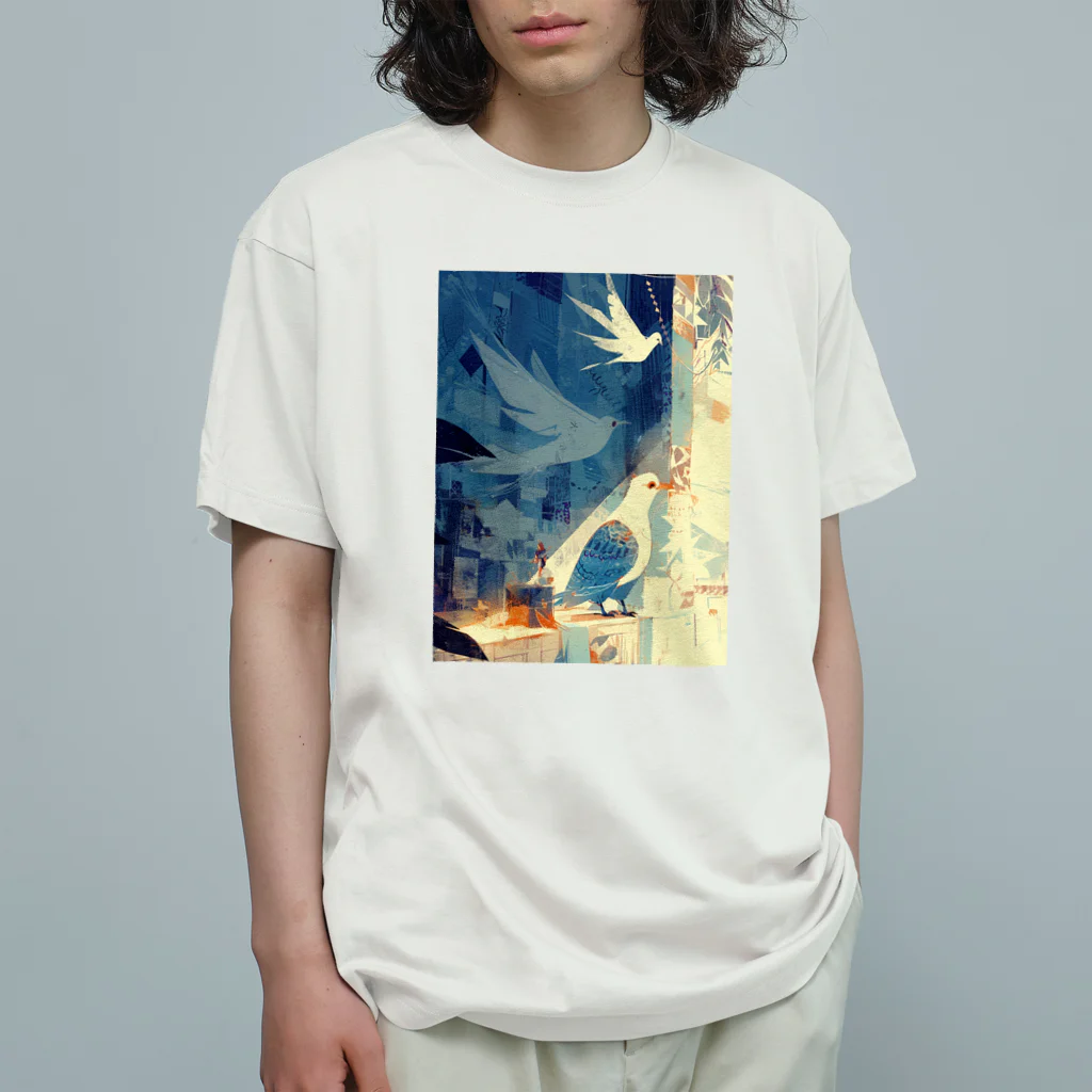 AQUAMETAVERSEの静寂の中の鳥　なでしこ1478 Organic Cotton T-Shirt