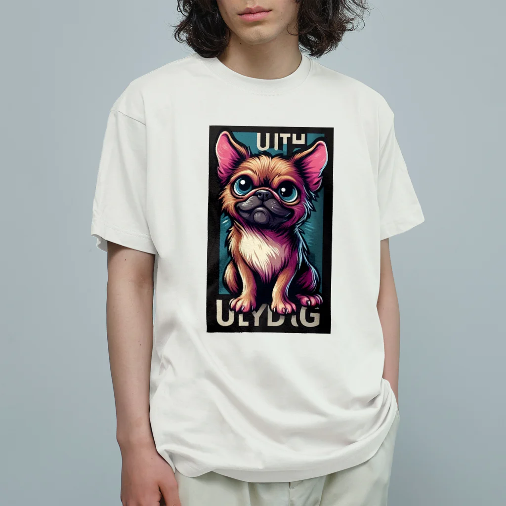 ブサカワアニマルのブサカワアニマル『ワワ』 Organic Cotton T-Shirt