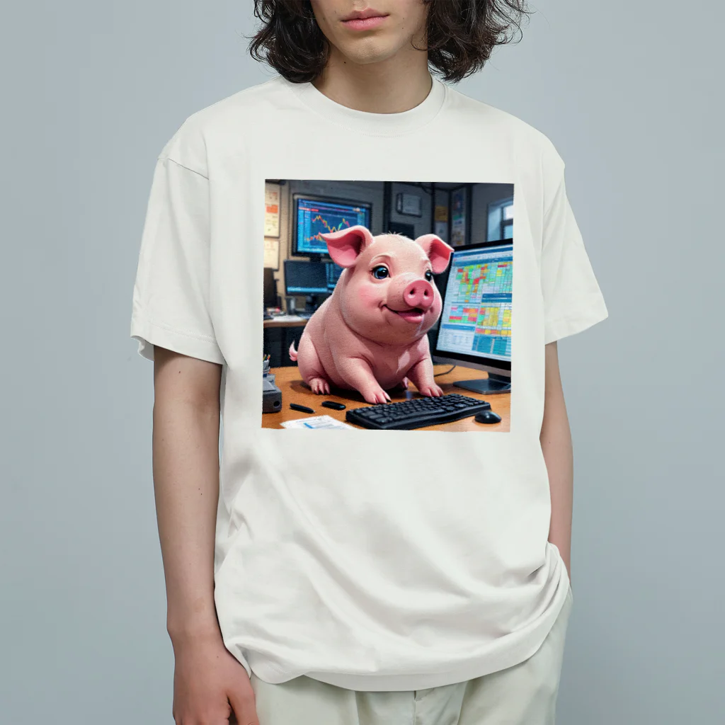 MTHの会社のもでるをするみにぶた構築売上予測 Organic Cotton T-Shirt