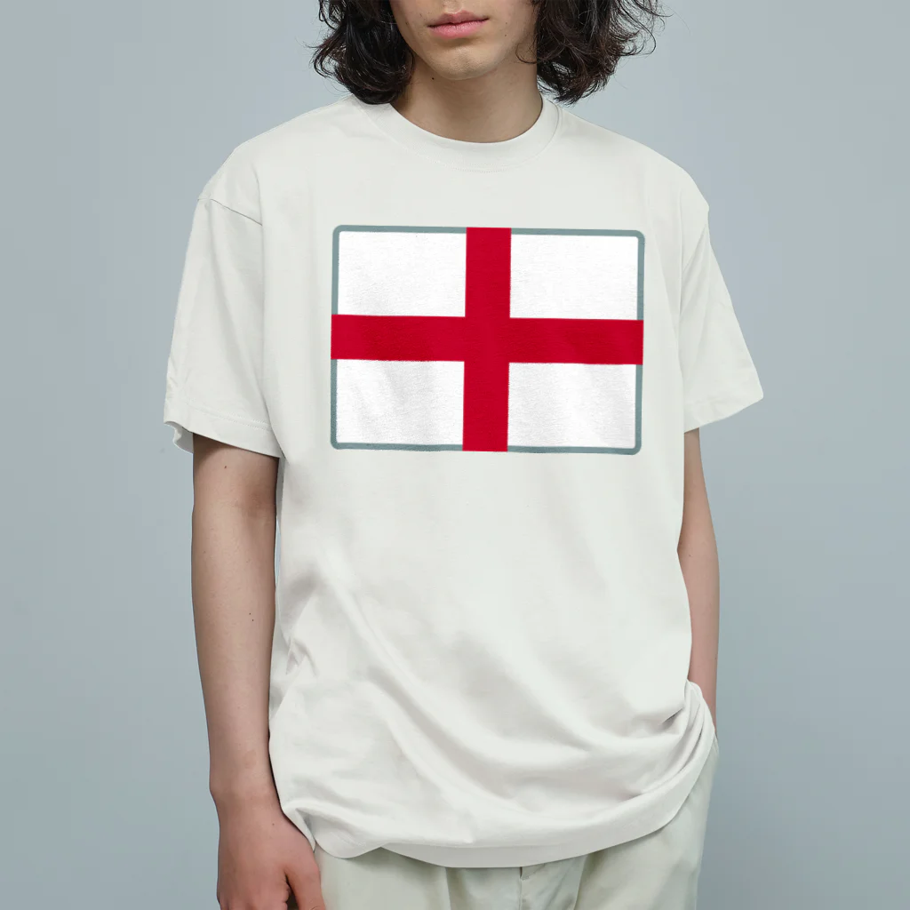 お絵かき屋さんのイングランドの国旗 Organic Cotton T-Shirt