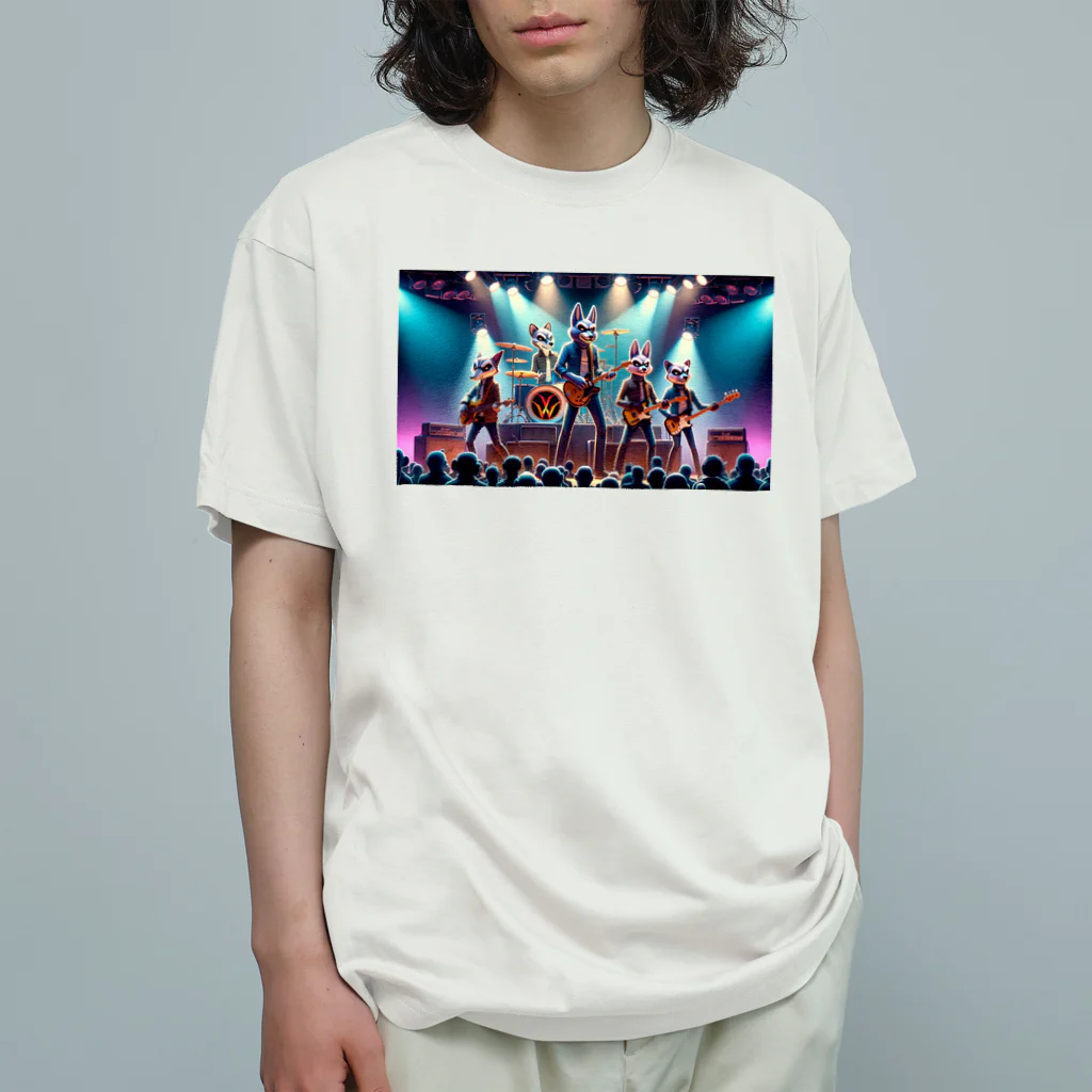 ANIMAL HEROES -musical band-のワイルドロックフェスタ - ダンシングアニマルズ オーガニックコットンTシャツ