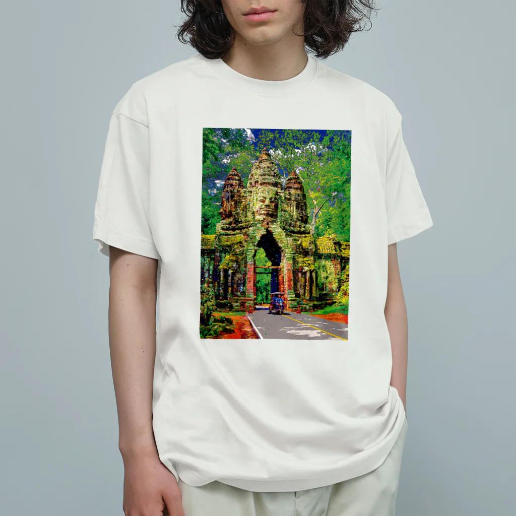 GALLERY misutawoのカンボジア アンコール・トムの北大門 オーガニックコットンTシャツ