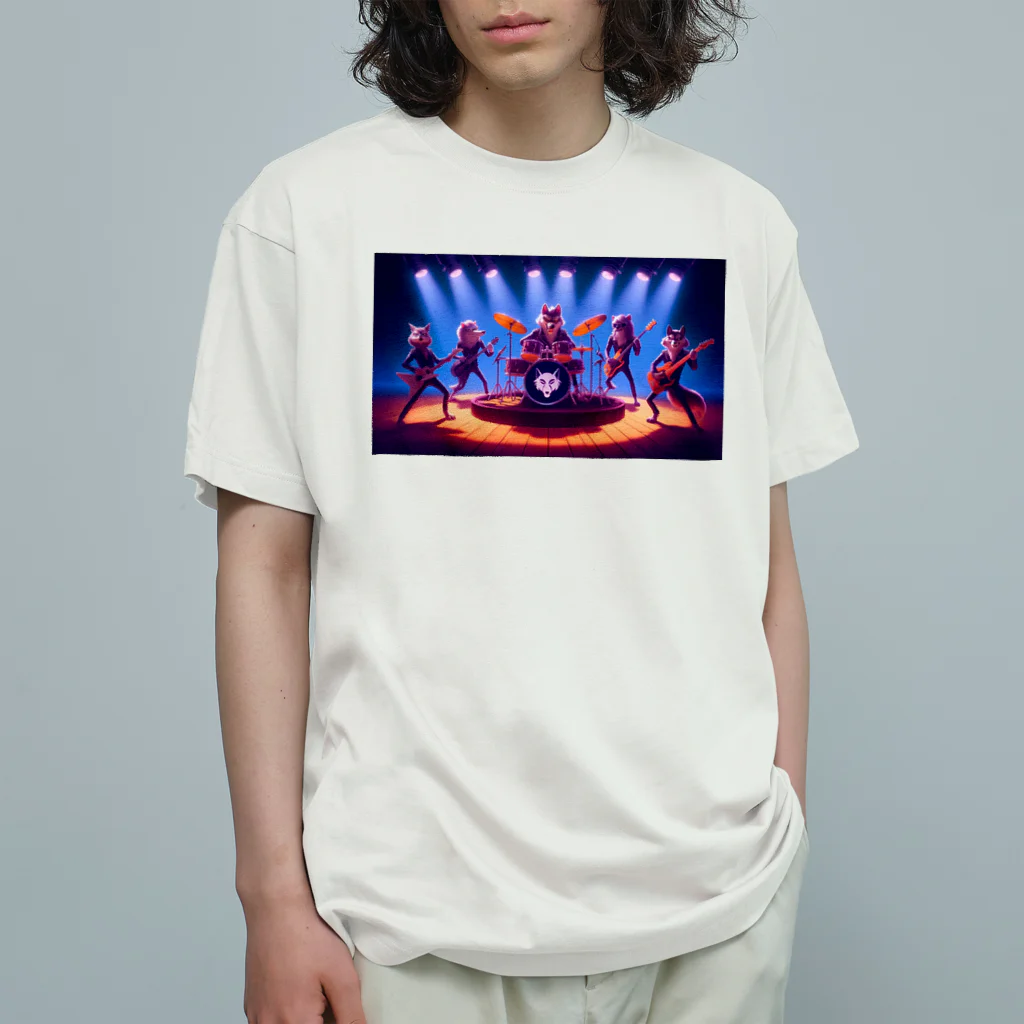 ANIMAL HEROES -musical band-のワイルド・ハーモニクス：ロックの伝説 オーガニックコットンTシャツ