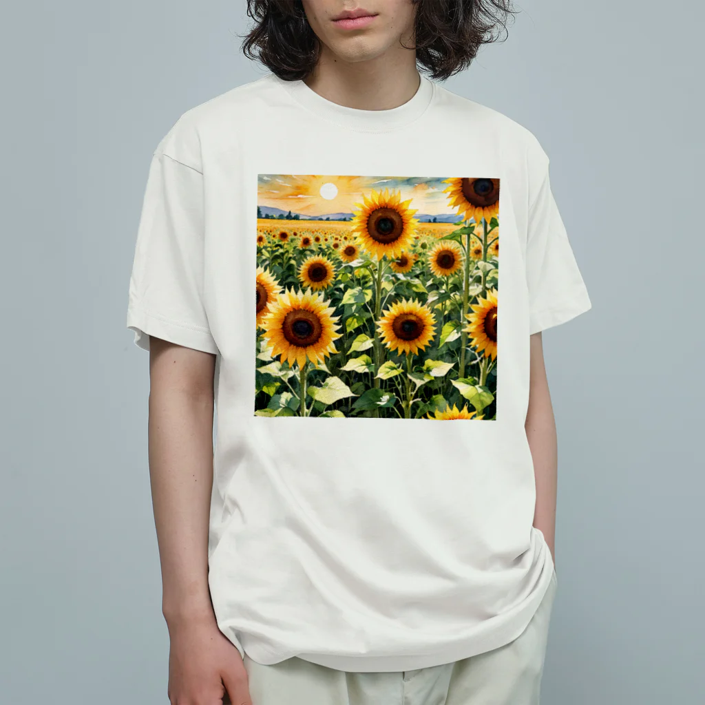 LOGOstylesの変わらぬ　ひまわり Organic Cotton T-Shirt