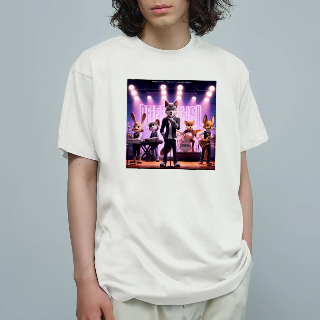 ANIMAL HEROES -musical band-の「メトロポリス・ハーモニー」：アーバン・アニマル・バンド オーガニックコットンTシャツ