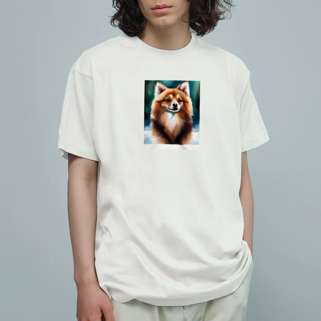 海坊主のポメラニアンのポーくん Organic Cotton T-Shirt