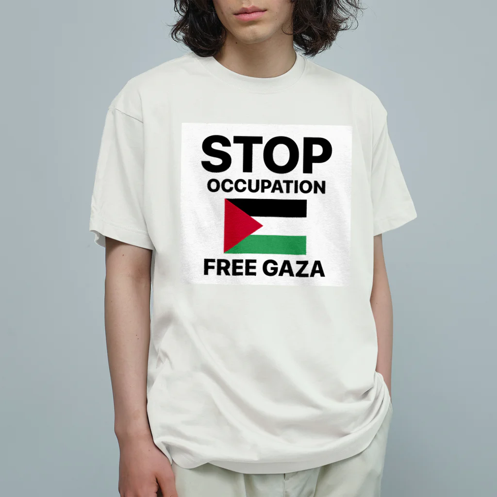 RIMのstop occupation  オーガニックコットンTシャツ