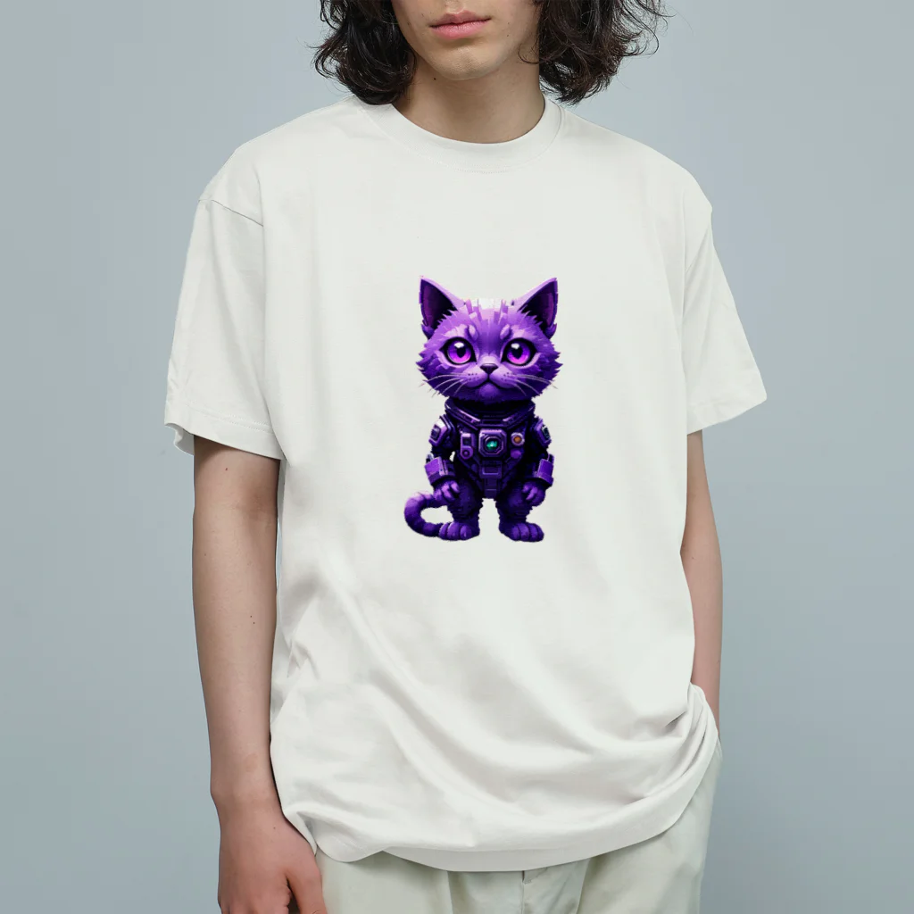 メロンパン猫の宇宙に連れてってくれる猫 オーガニックコットンTシャツ