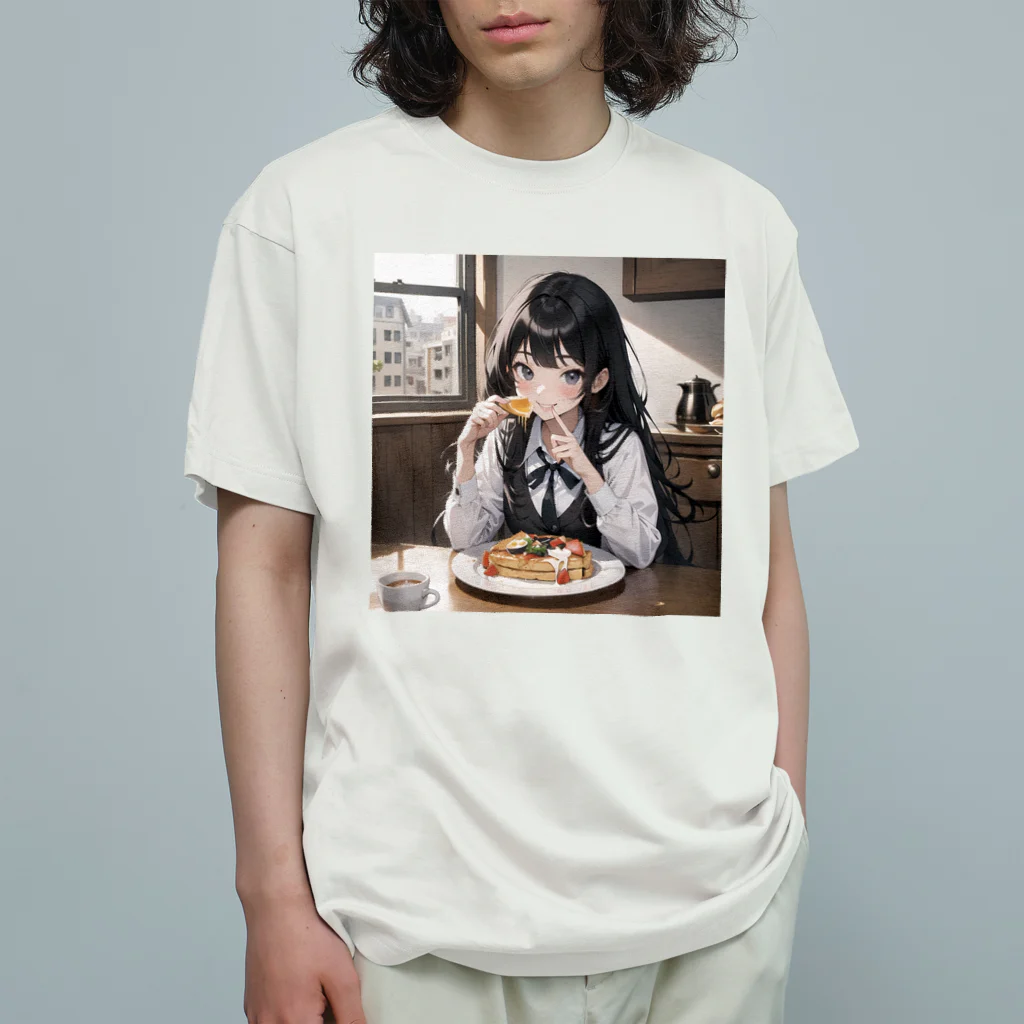 sgt-chikaraの朝食中の女子高生2 オーガニックコットンTシャツ