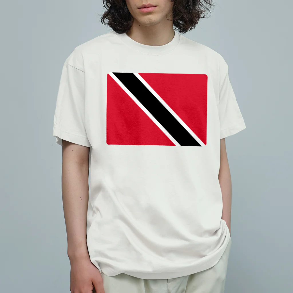 お絵かき屋さんのトリニダード・トバゴの国旗 オーガニックコットンTシャツ