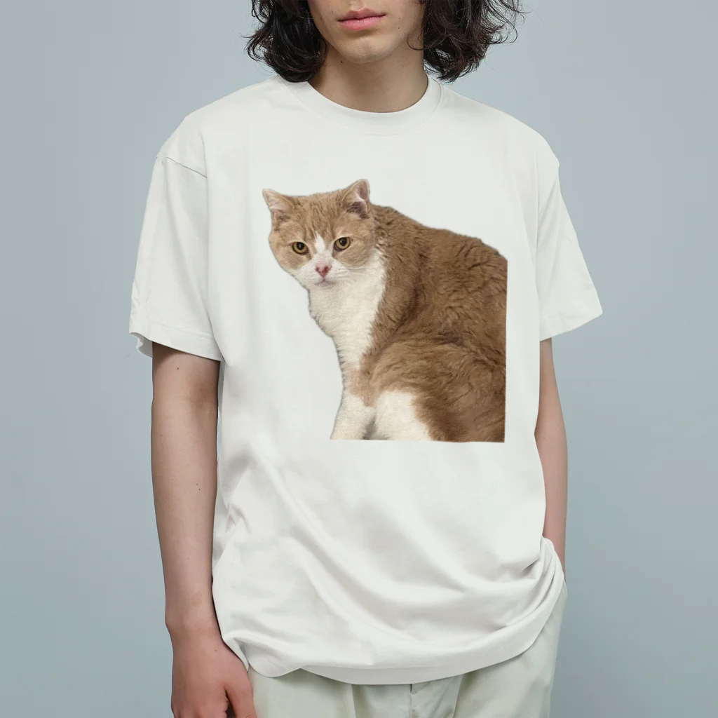 Mashlyのマシロくん猫グッズ オーガニックコットンTシャツ