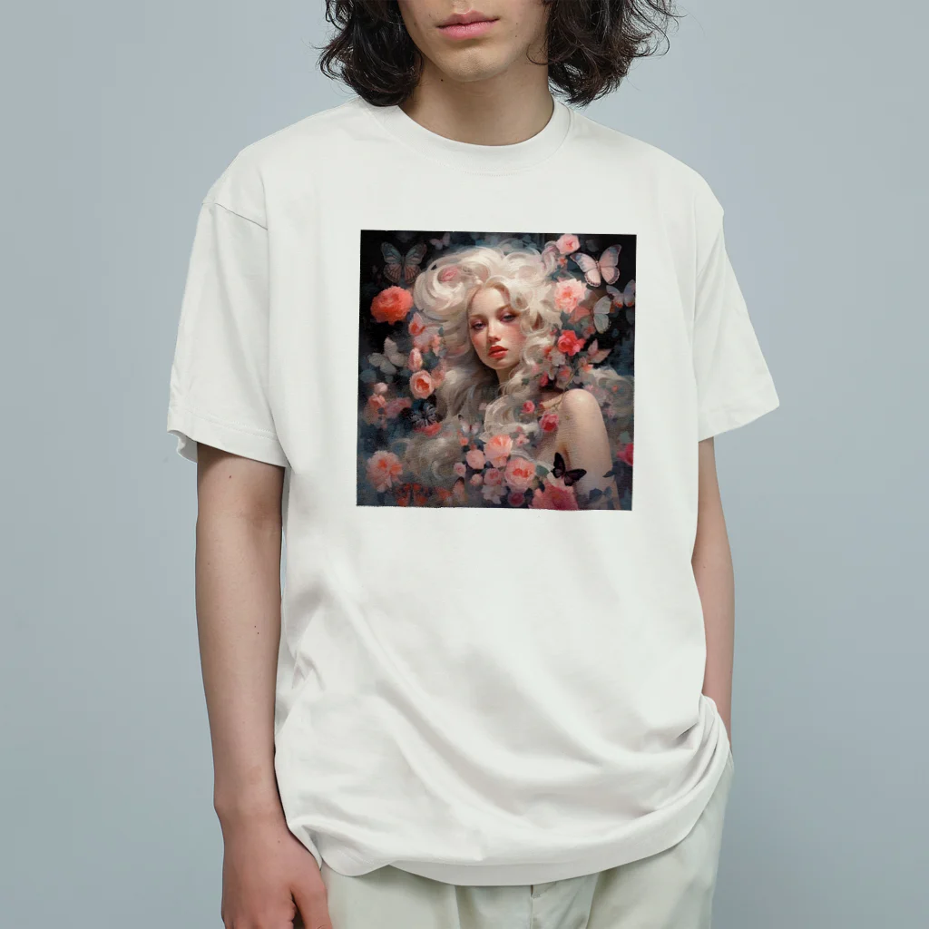 AQUAMETAVERSEの花と美女　なでしこ1478 オーガニックコットンTシャツ