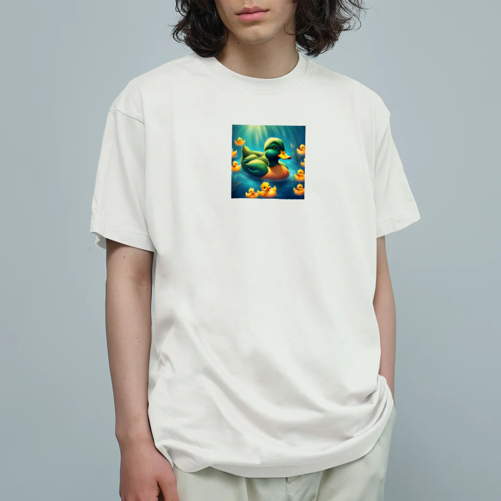 pipi_popoのアヒル オーガニックコットンTシャツ