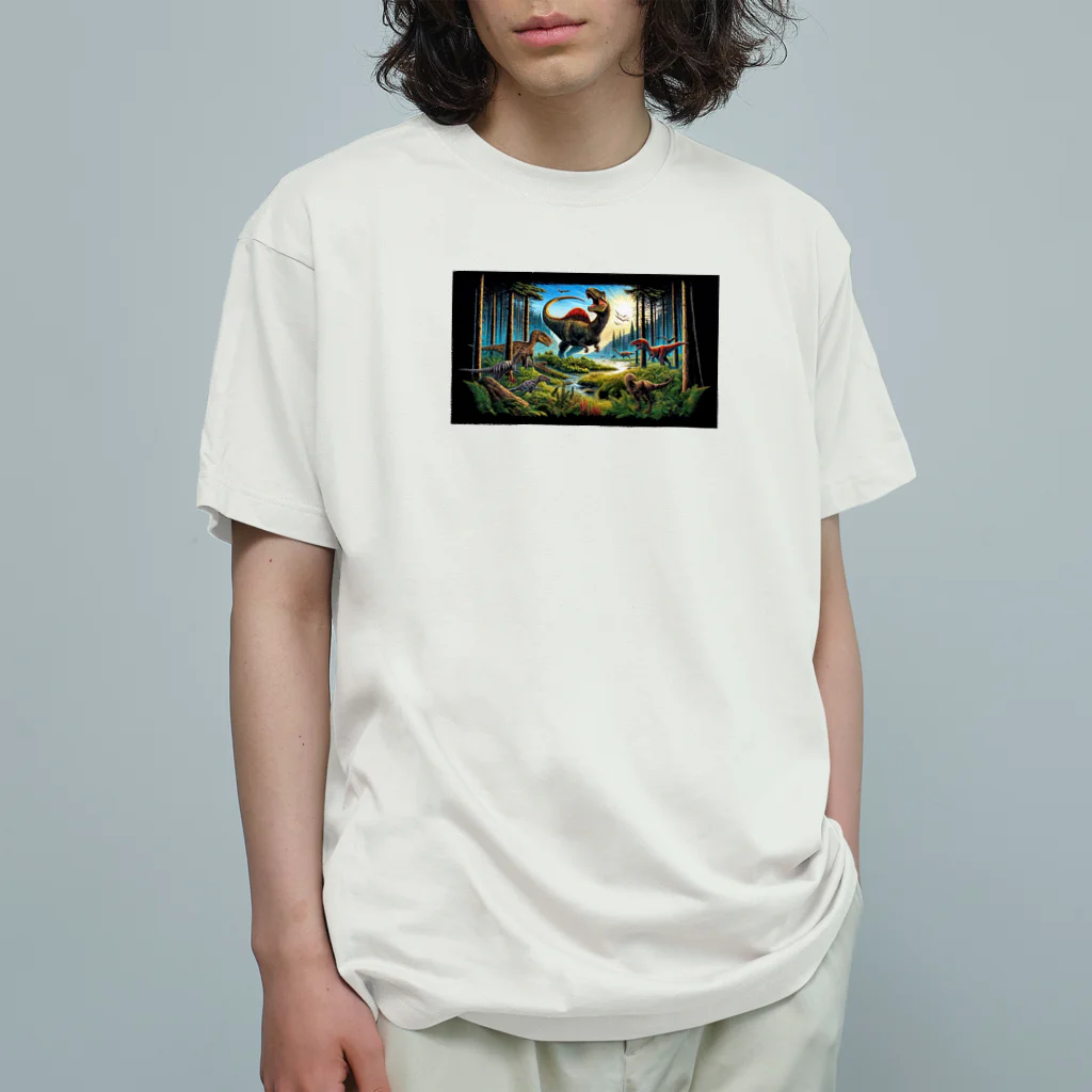 恐竜ガオガオの恐竜Ｔシャツを着て福井恐竜博物館へ行こう！ Organic Cotton T-Shirt