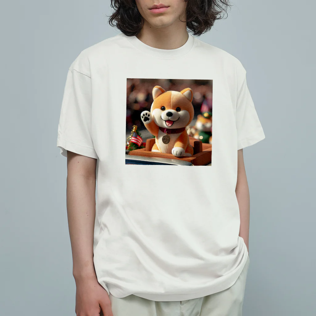 dcgnori／ワンコ画像の凱旋パレードメダリスト柴犬 オーガニックコットンTシャツ