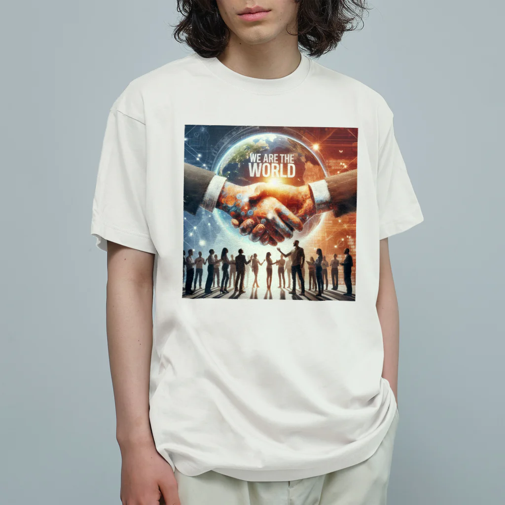 Qten369の愛は地球を救うα オーガニックコットンTシャツ