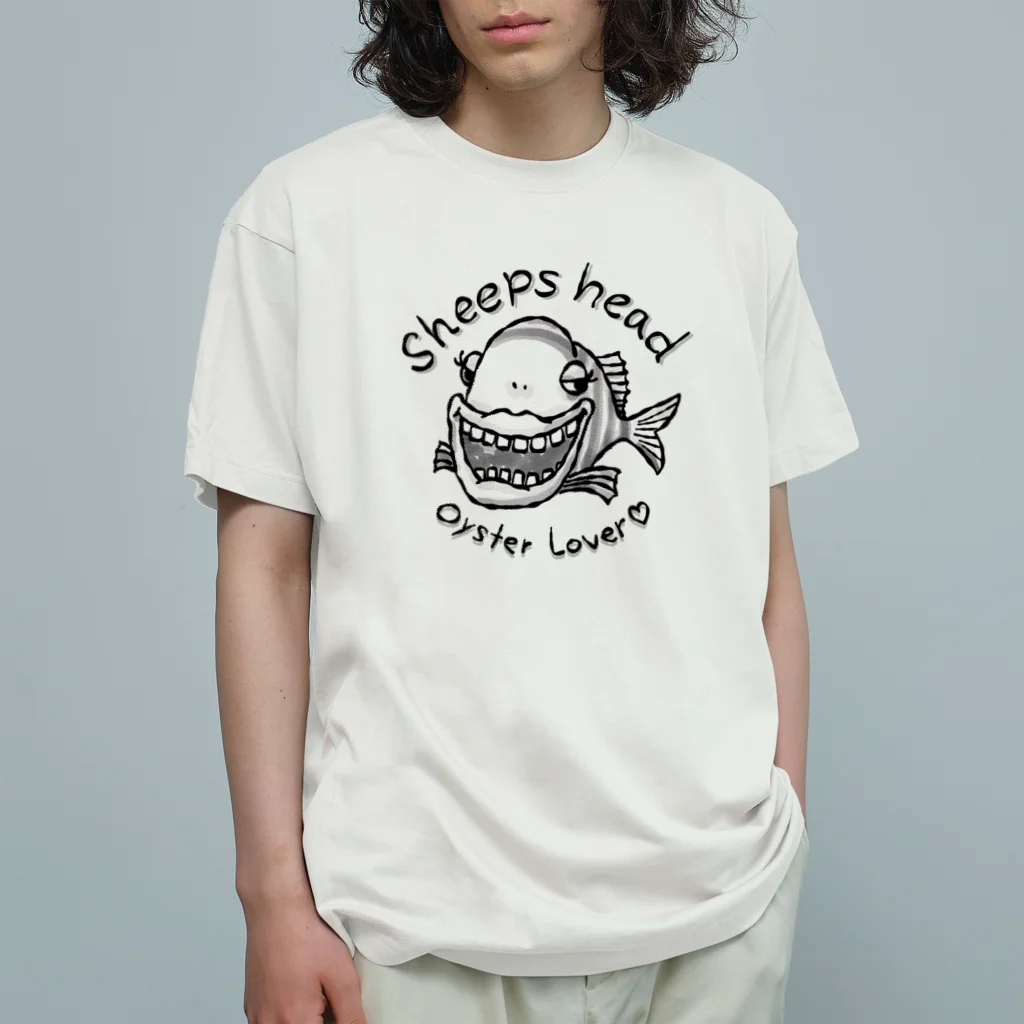 InFrogs  | インフロッグスのシープスヘッド　牡蠣好き♡ オーガニックコットンTシャツ