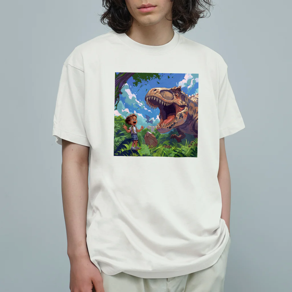 AQUAMETAVERSEの恐竜と少年　なでしこ1478 Organic Cotton T-Shirt