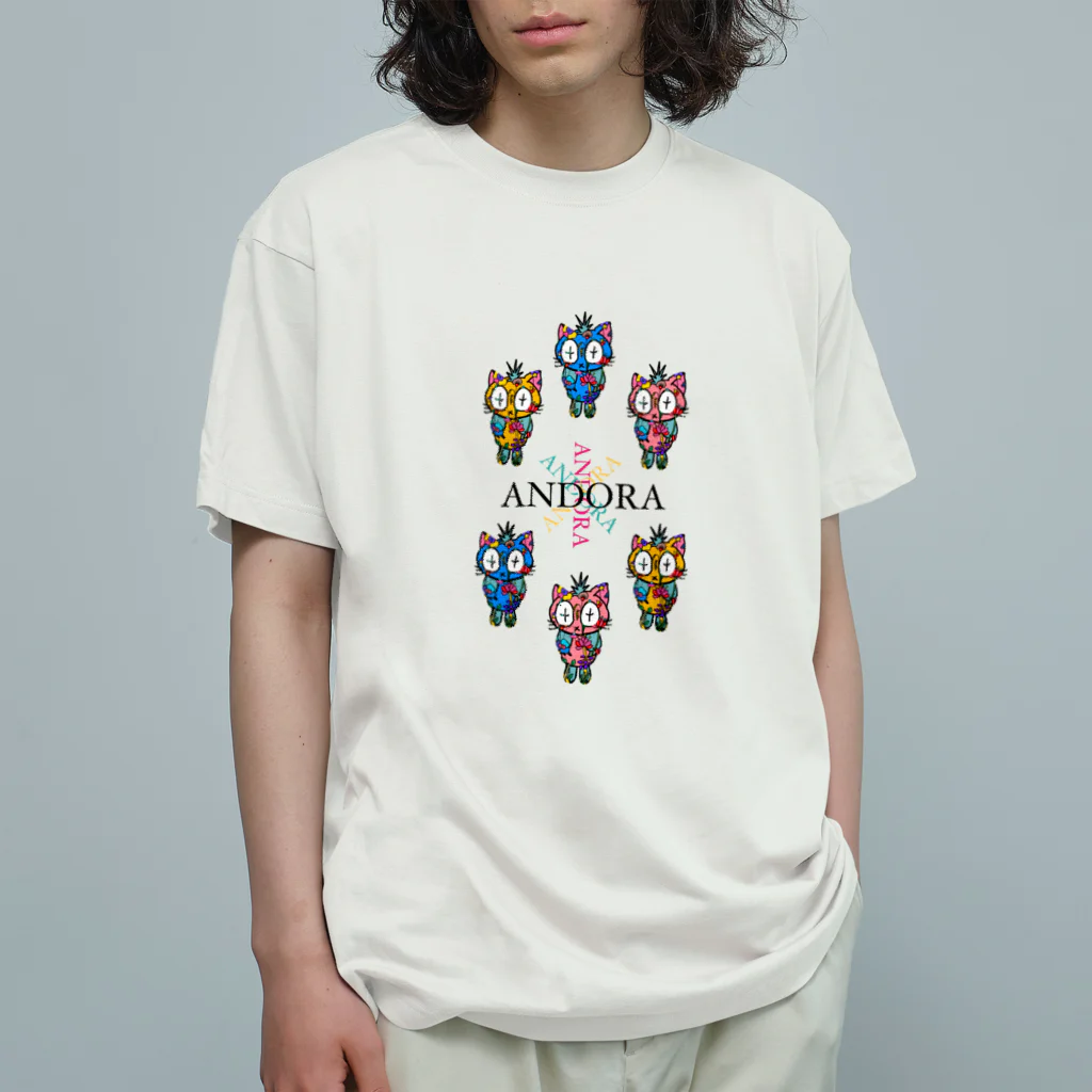 ANDORAのトロピカル　ANDORAネコ Organic Cotton T-Shirt