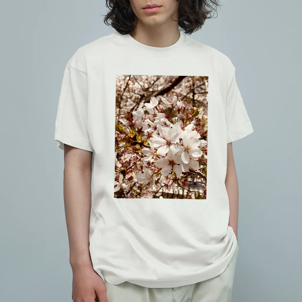 koikoi shop@suzuri店のおもいでのなかの桜 Organic Cotton T-Shirt