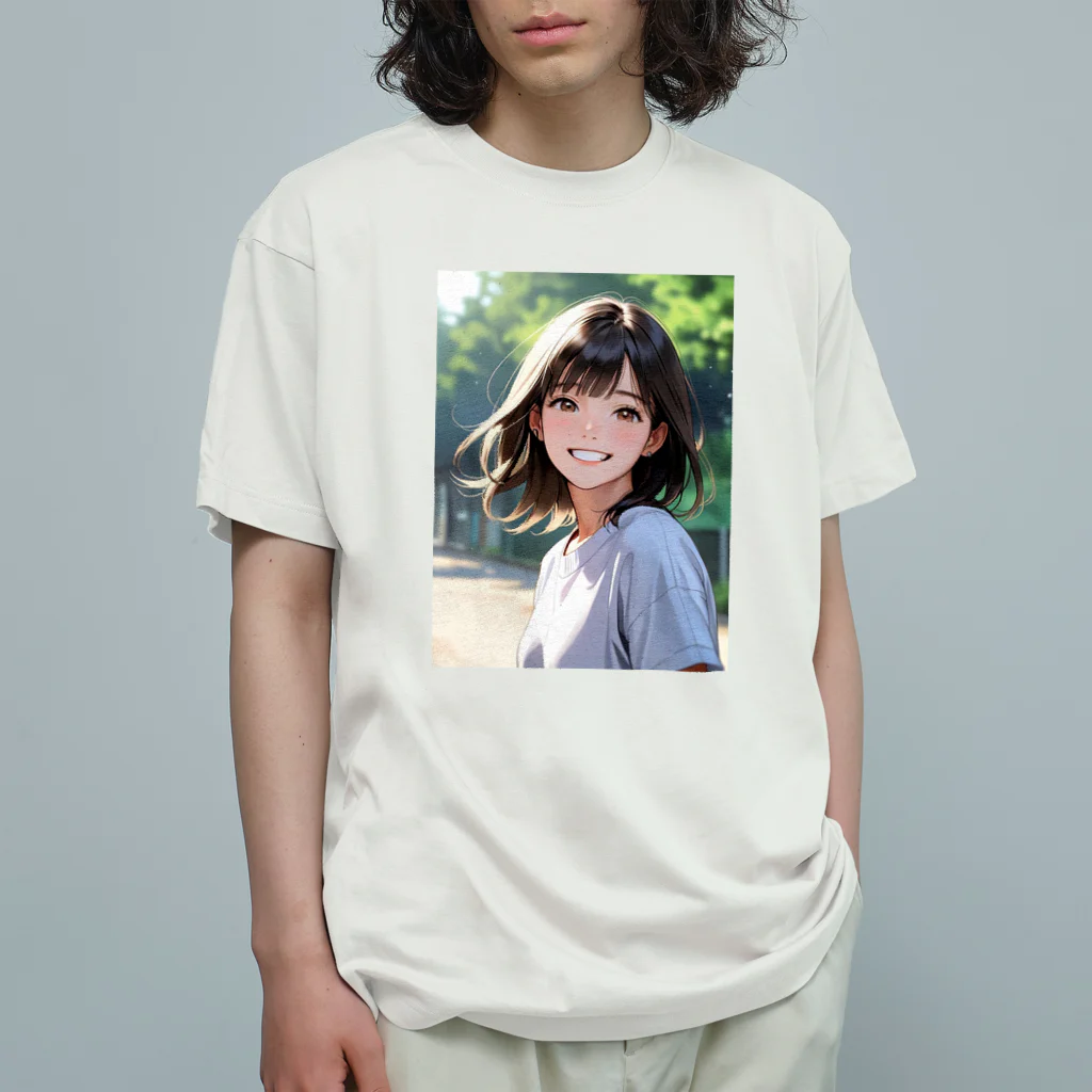 ZZRR12の元気をもらえる笑顔 オーガニックコットンTシャツ