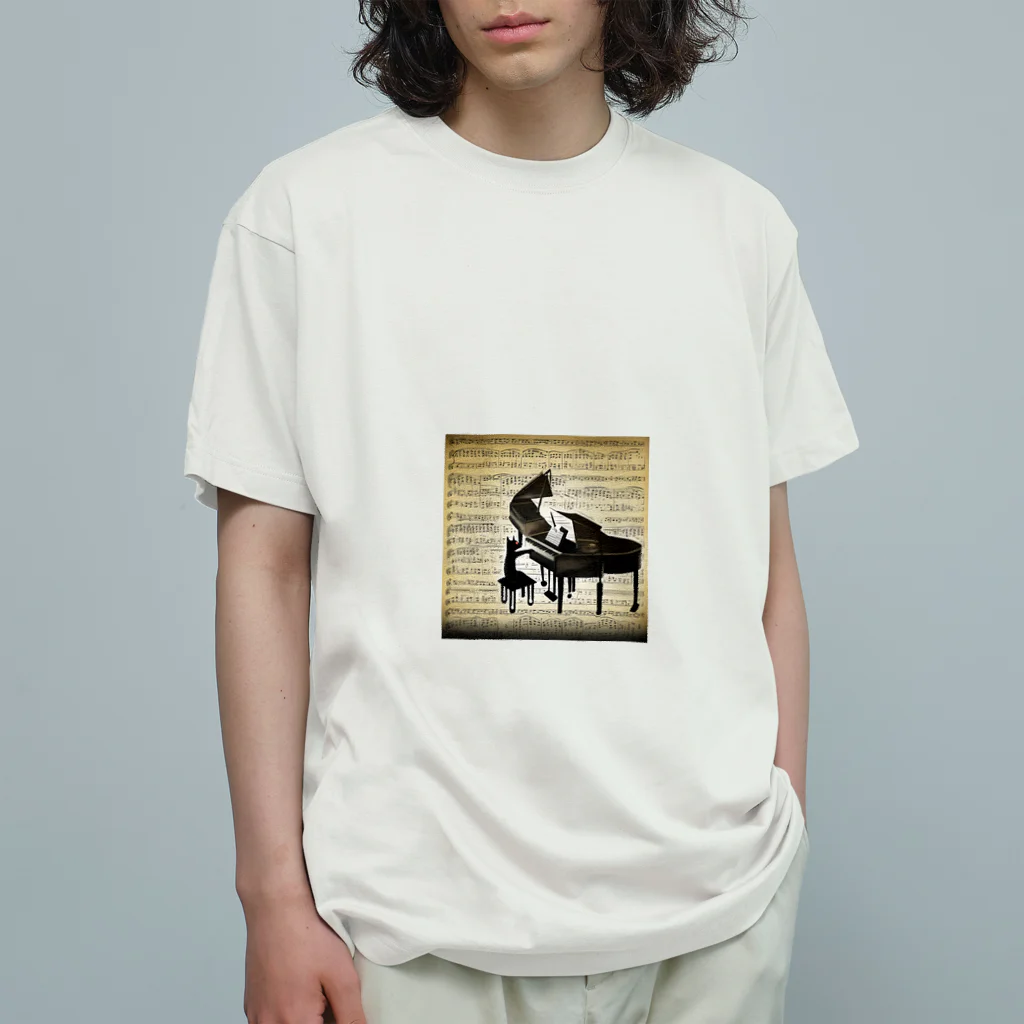 million-mindのピアノを弾く黒猫 Organic Cotton T-Shirt