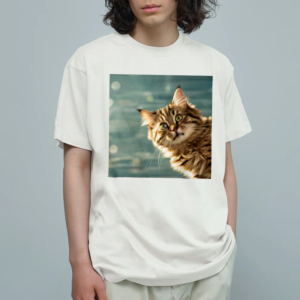 ronstr_のちらりキャット Organic Cotton T-Shirt