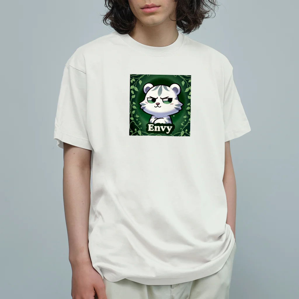 rapis88のやきもち白虎 オーガニックコットンTシャツ