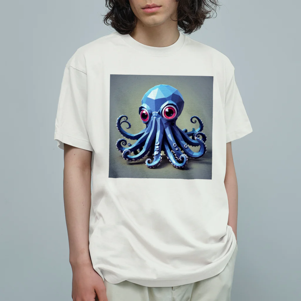 asuto_20のローポリ風タコ Organic Cotton T-Shirt