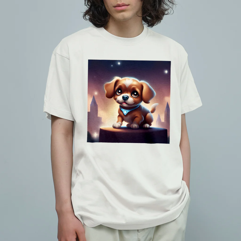 Void Dogの目が輝くかわいい小型犬が登場🐶✨ オーガニックコットンTシャツ