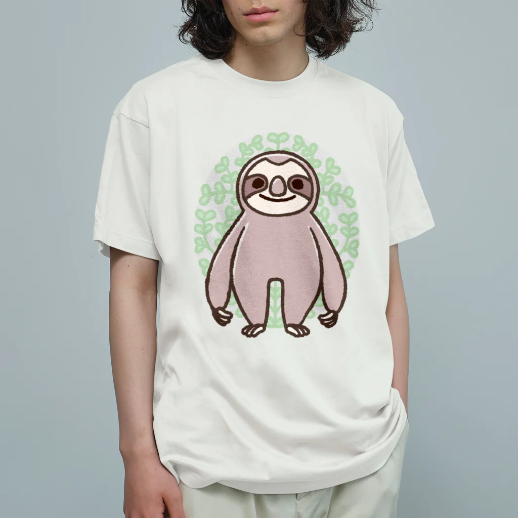 家木はちた(Kegi Hachita)のなまけもの オーガニックコットンTシャツ