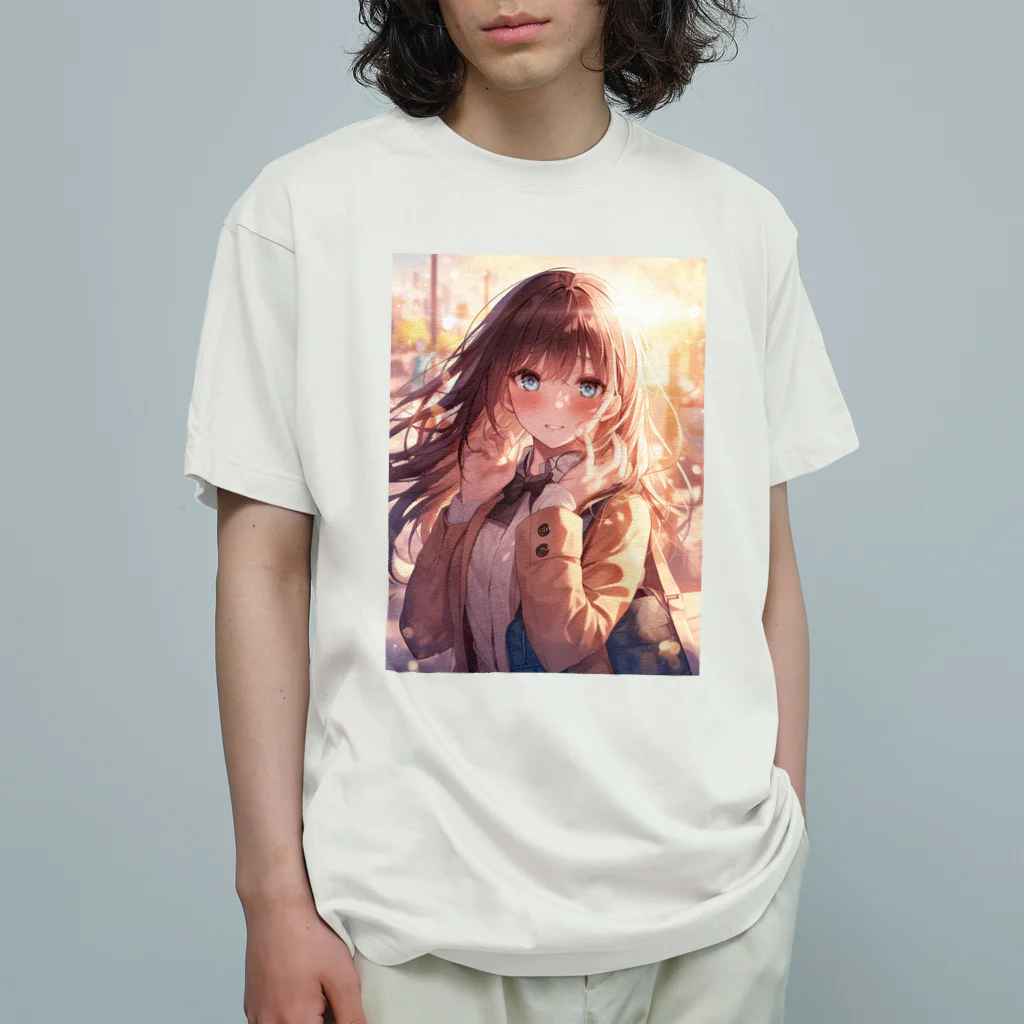 AQUAMETAVERSEの少女の恋思い　なでしこ1478 オーガニックコットンTシャツ