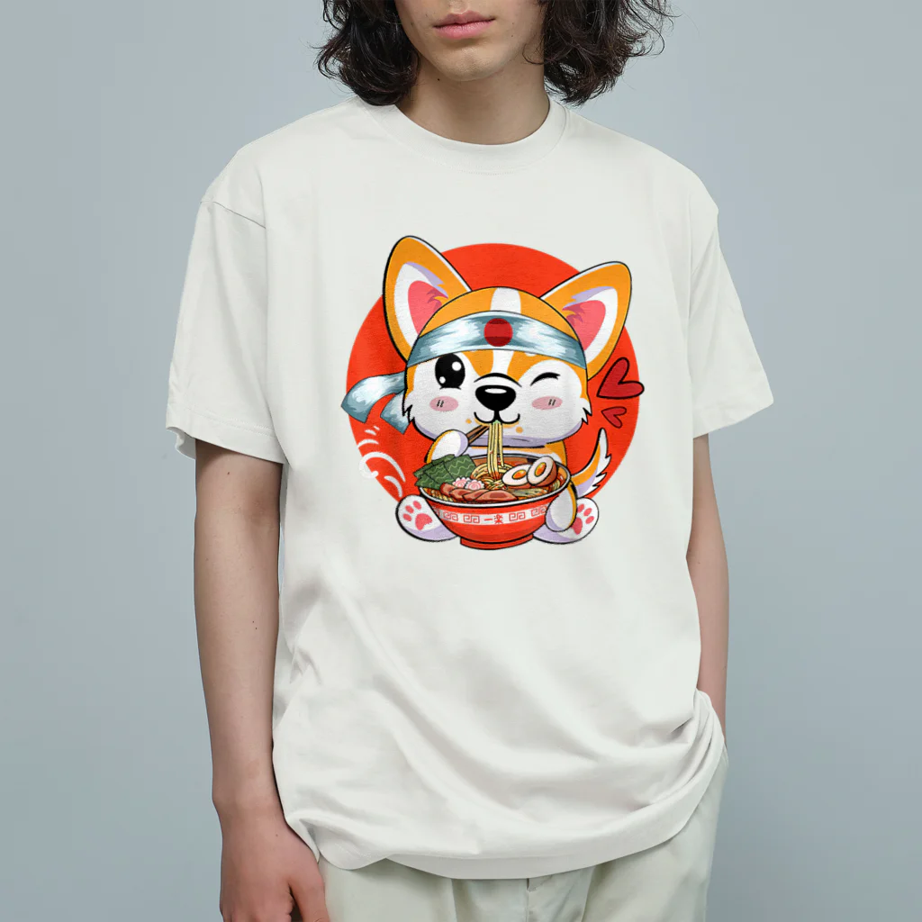 World_Teesのこのかわいいコーギーは、ラーメンやアニメが大好きな、10代の女の子に最適なプレゼントです。 Organic Cotton T-Shirt