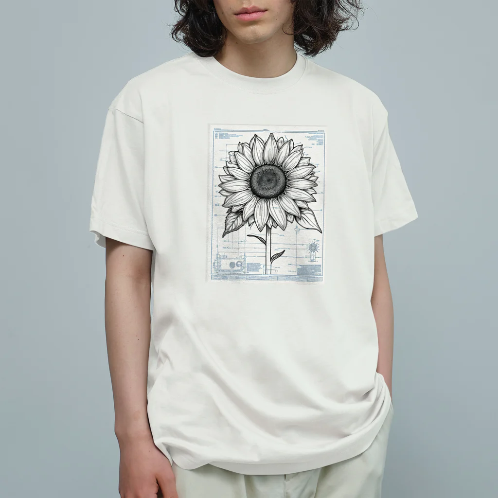 B3Storeのひまわりの設計図 Organic Cotton T-Shirt