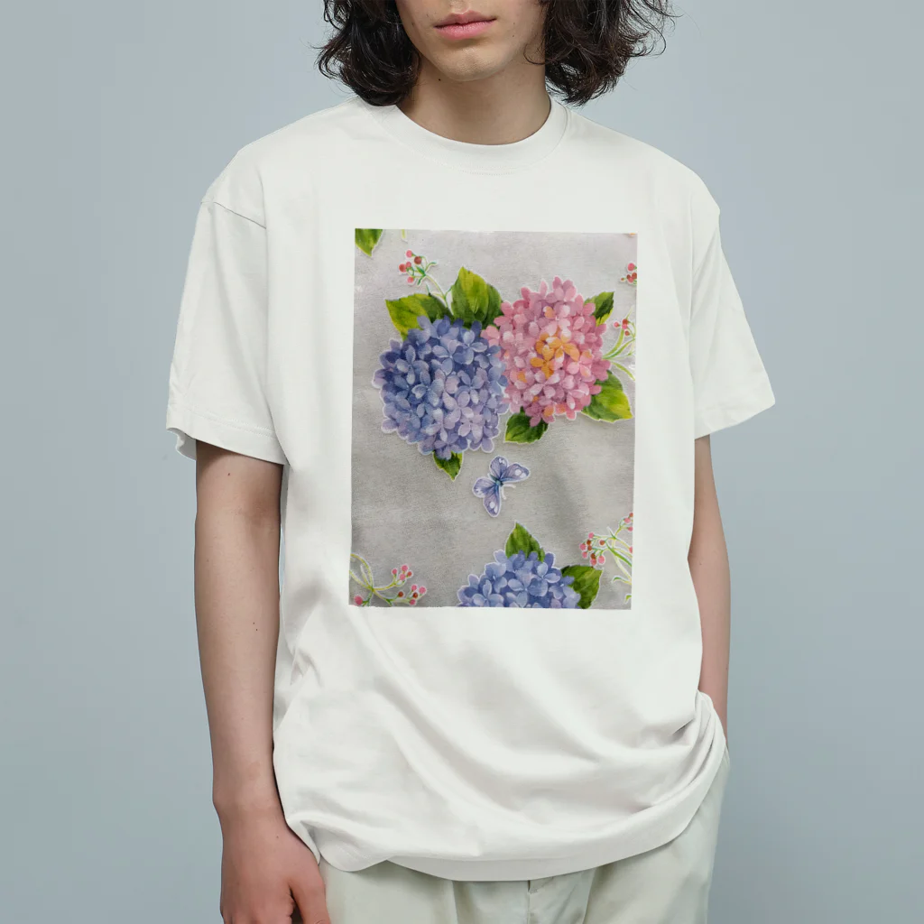 yurisacinの紫陽花 Organic Cotton T-Shirt