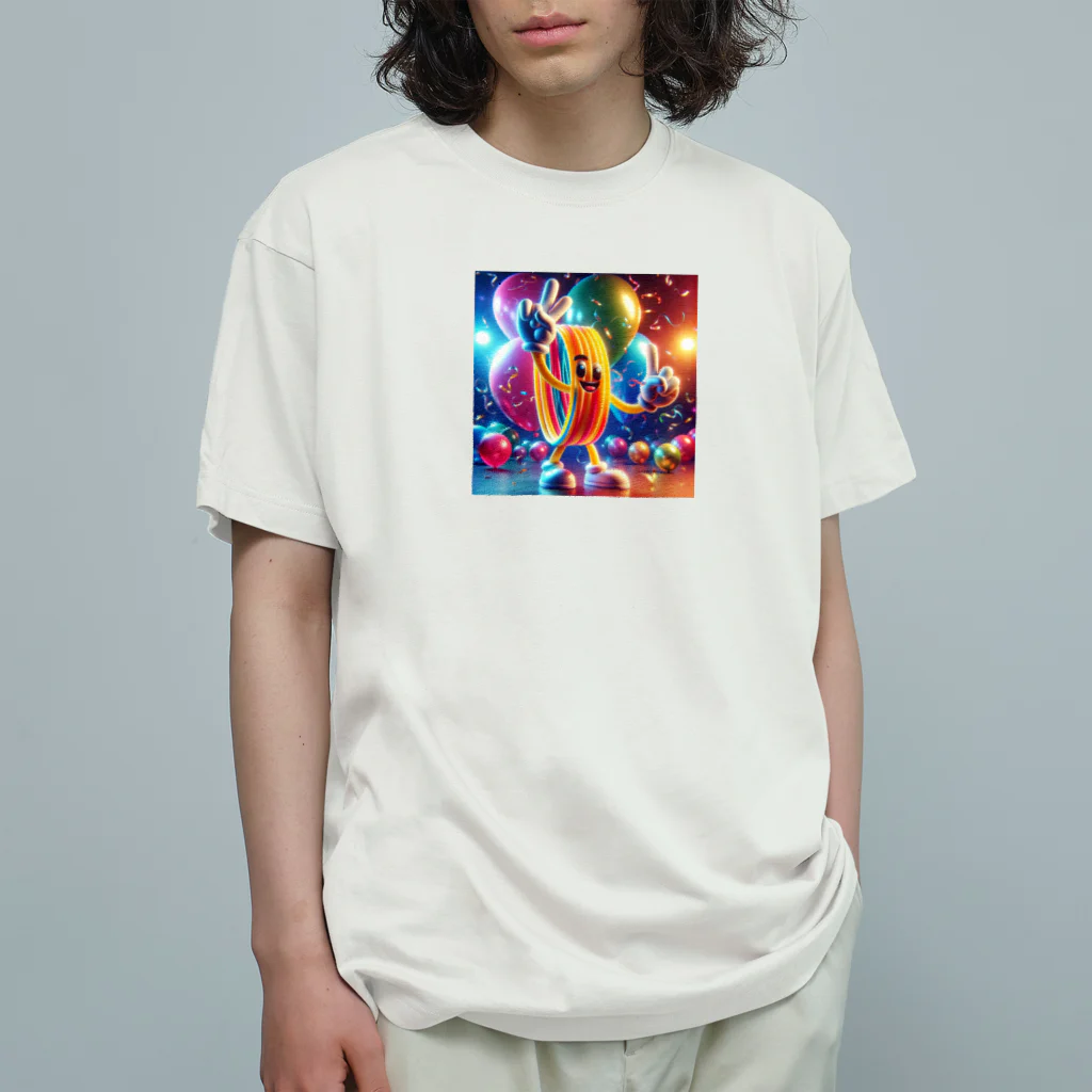 らばーばんどすとあの人型輪ゴム【イラスト風】 Organic Cotton T-Shirt