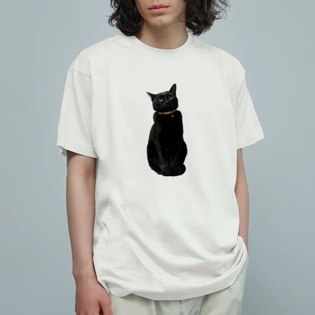 黒猫マメちゃんの魅惑ショップのリアル黒猫マメちゃんグッズ Organic Cotton T-Shirt