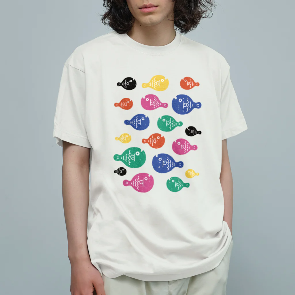 mincruのお魚さんが大渋滞 Organic Cotton T-Shirt