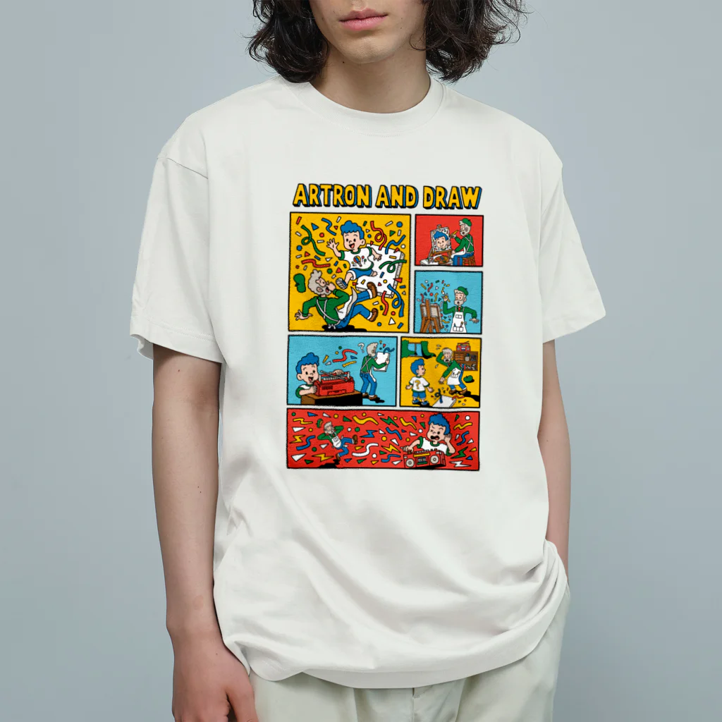 南大介とキタ大介のイラストのARTRONANDDRAW オーガニックコットンTシャツ