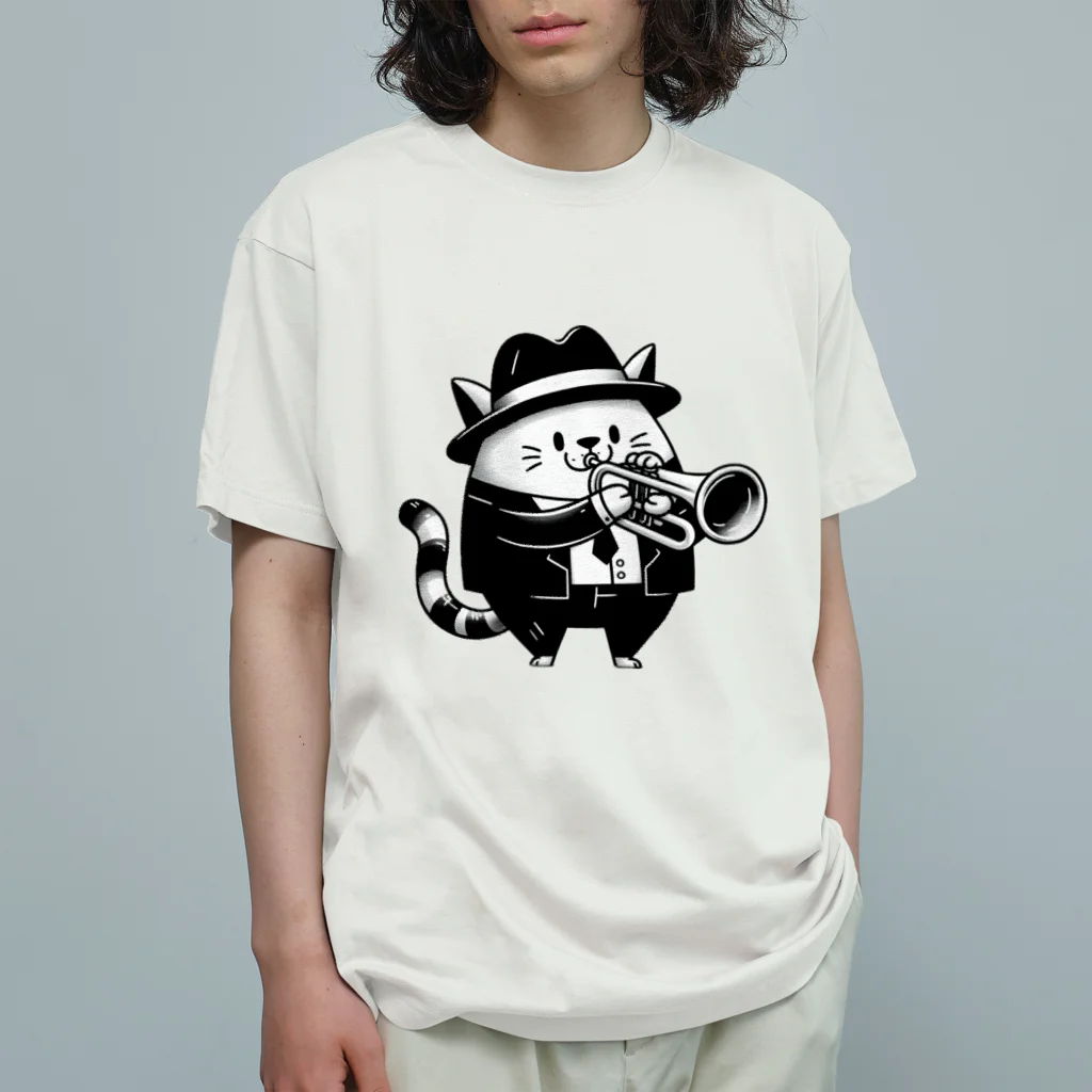 age3mのジャズキャット Organic Cotton T-Shirt