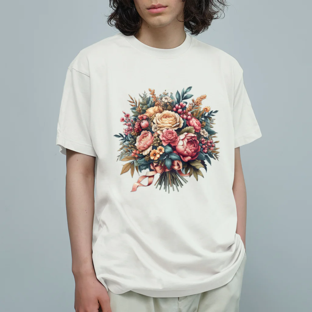 riotriffs_punksの花束 オーガニックコットンTシャツ