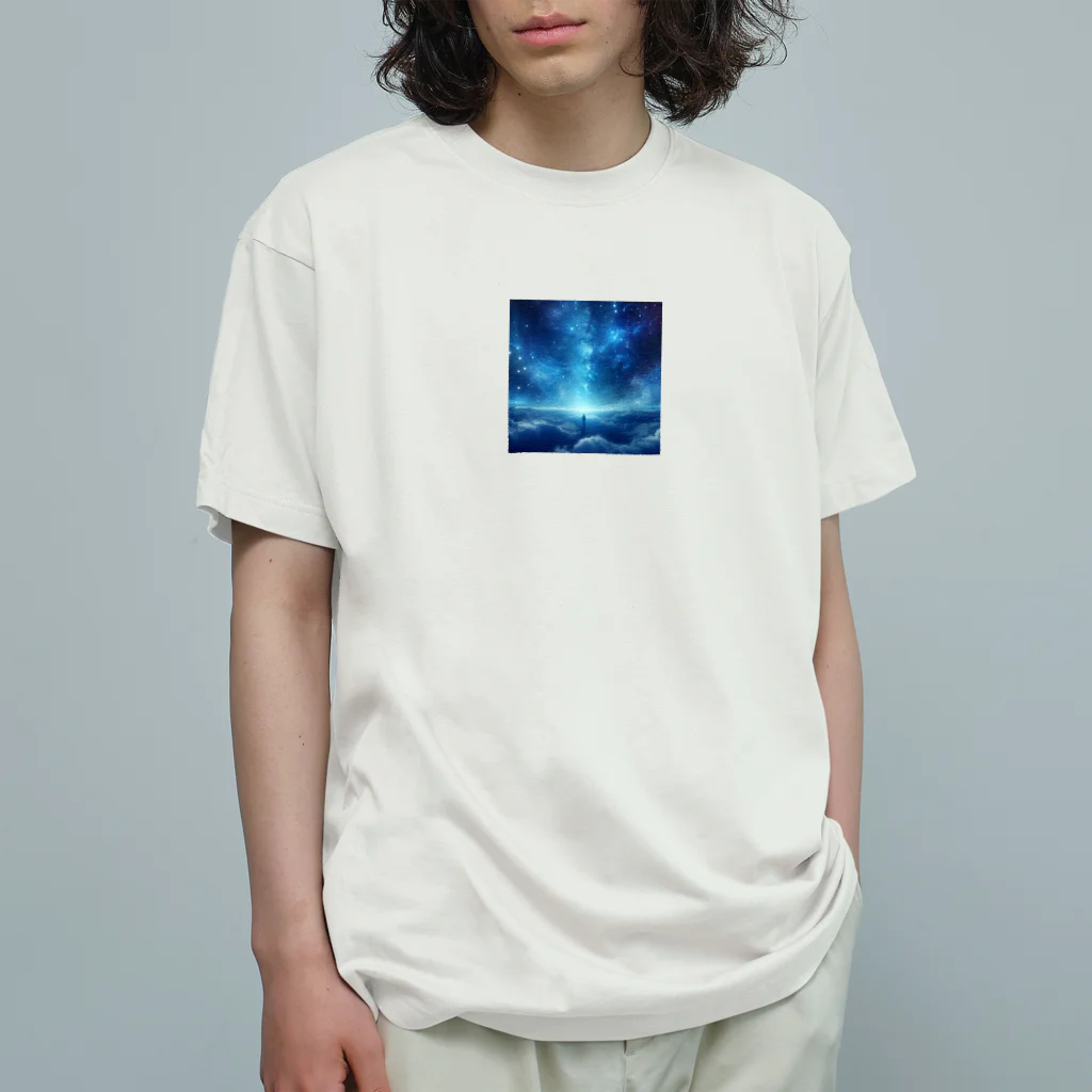 HOSINOKOの夜の星空雲の上 オーガニックコットンTシャツ