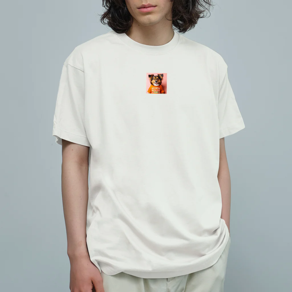 tana Marketのキュルルン　わんちゃん Organic Cotton T-Shirt