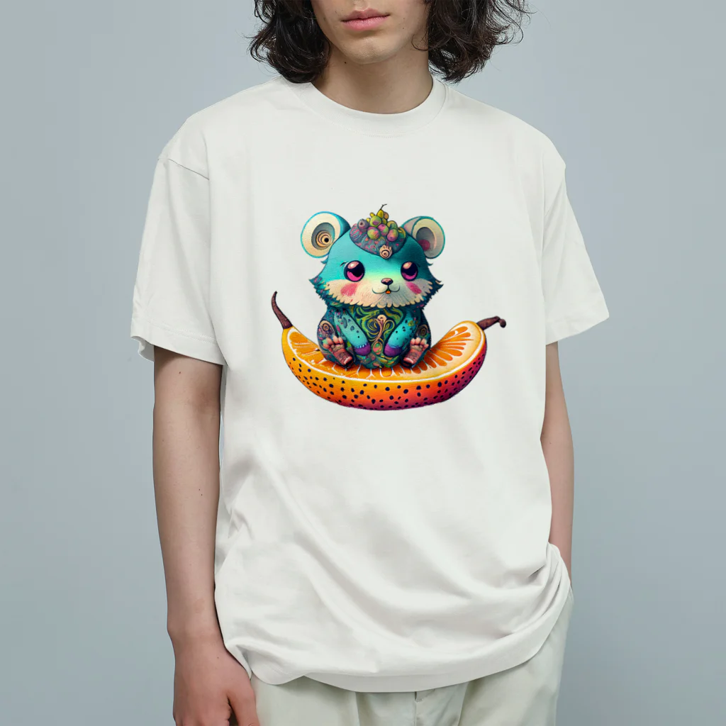 mogworl worksのGrimmit（Mouse） オーガニックコットンTシャツ