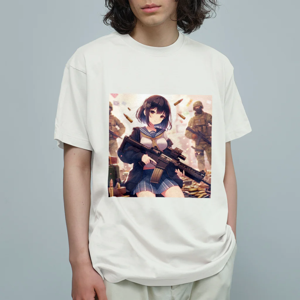 SWQAのアサルトライフル銃をもったjk Organic Cotton T-Shirt