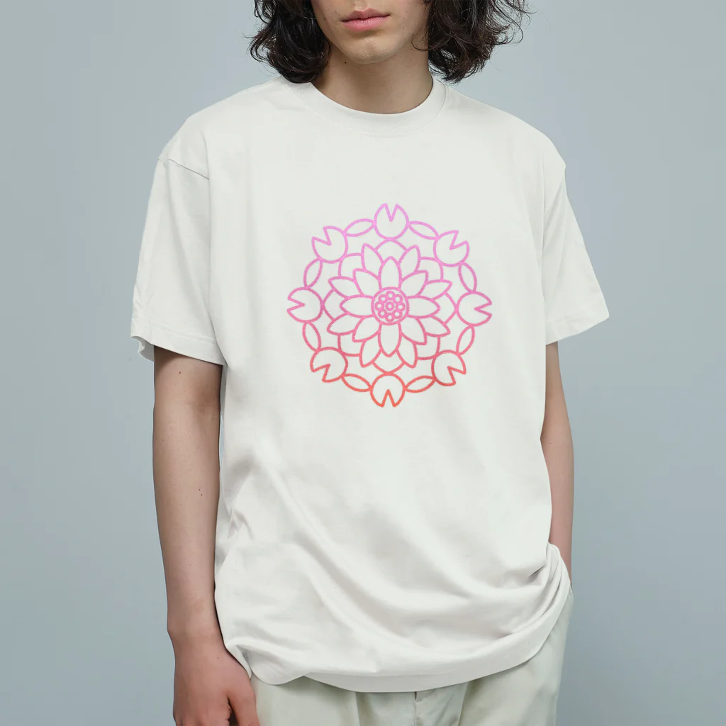 ARIGATOU-81のMANDALA •3• (G) オーガニックコットンTシャツ