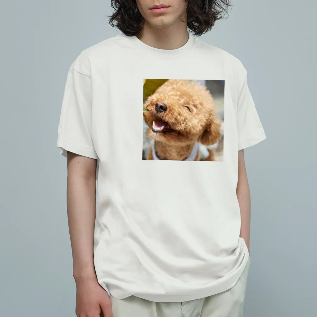 あすたんしょっぷのにっこにこわんわん オーガニックコットンTシャツ