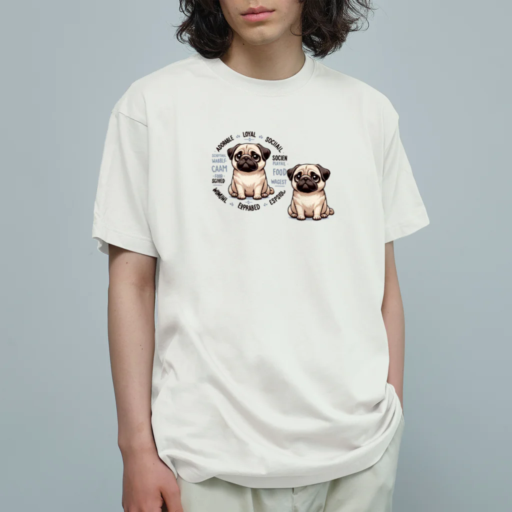 ブヒーズのパグ図鑑 Organic Cotton T-Shirt